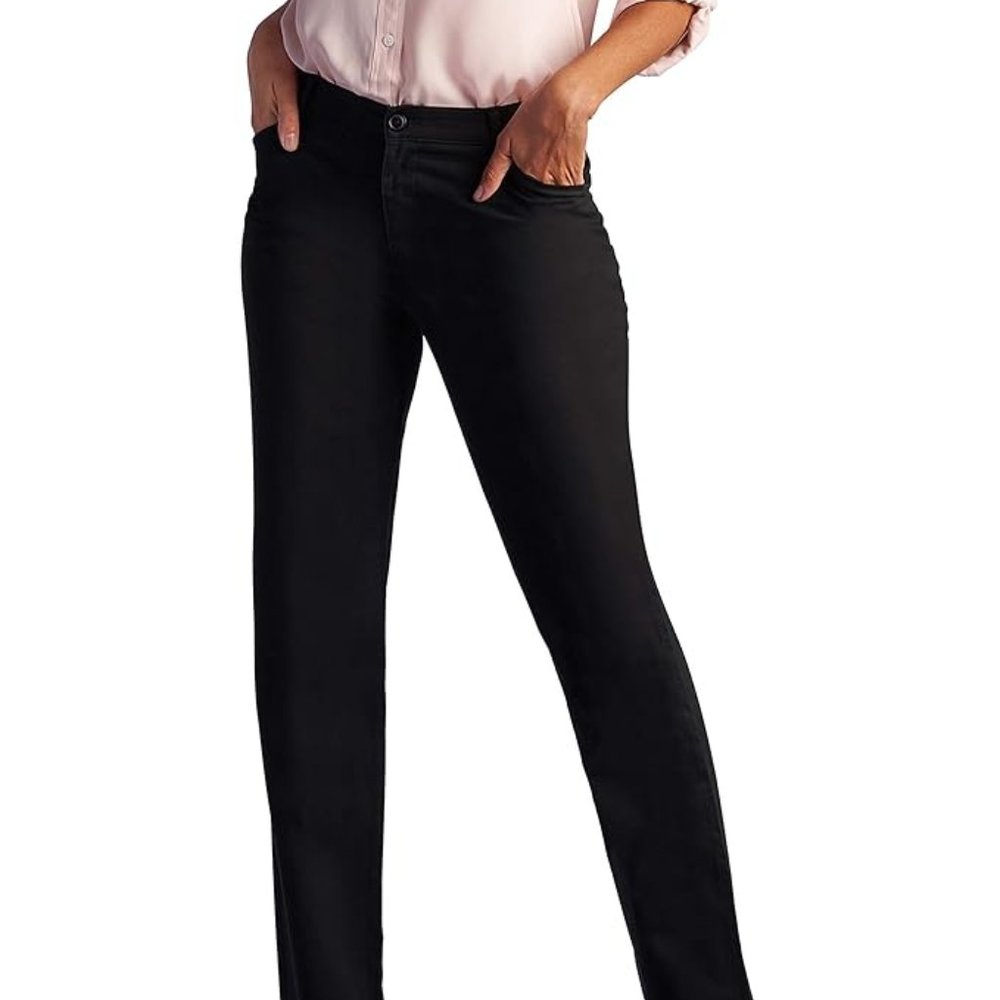 Lee NWT Women's All Day Black Pants Relaxed Fit Size 6